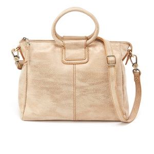 HOBO Gold Leaf Leather Medium Sheila Satchel Crossbody NWT